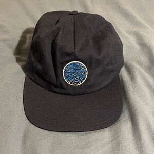 Black Cap with Blue Embroidered Patch